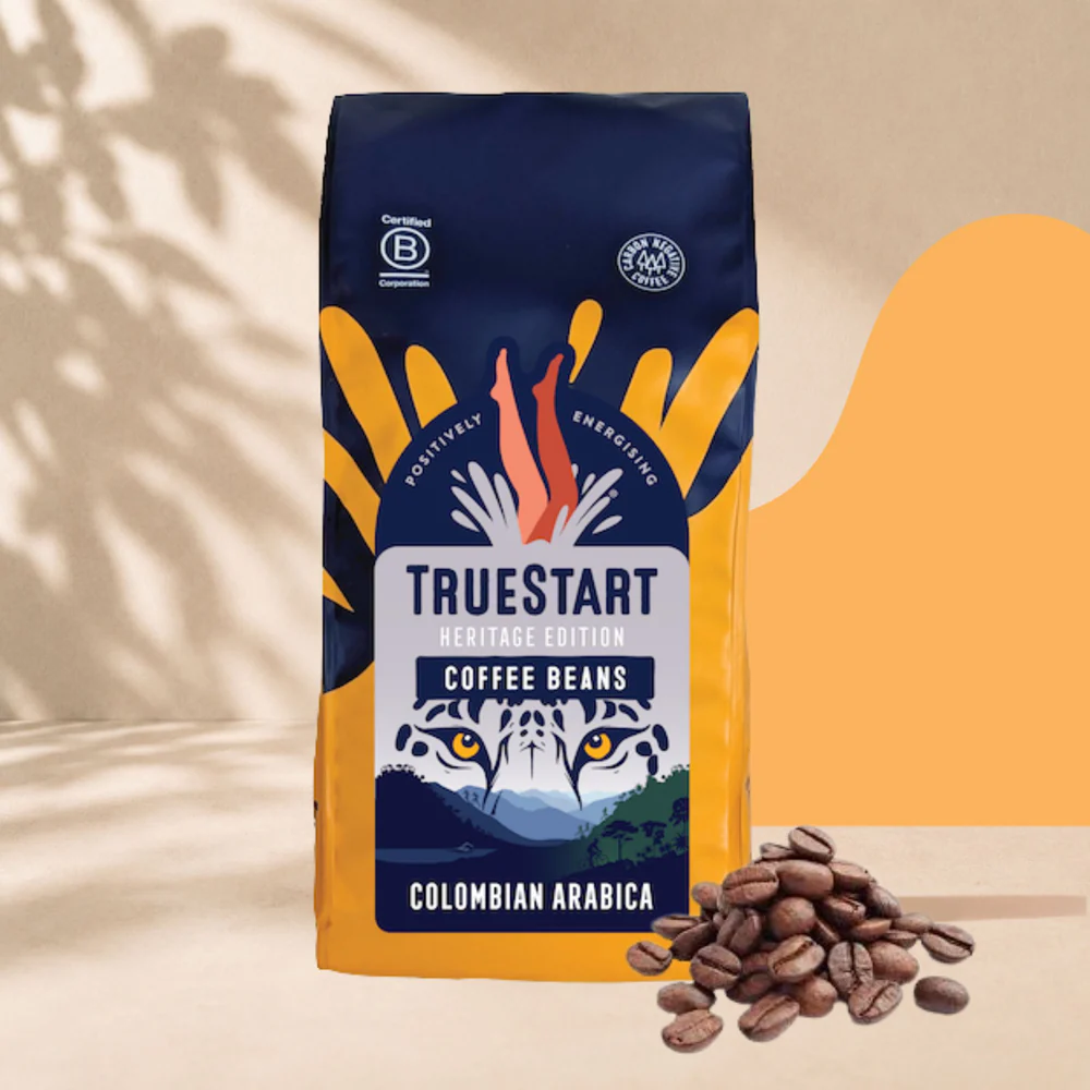 TrueStart Heritage Edition Colombian Arabica Coffee Beans 200g bag